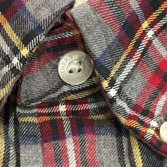 Brooks Brother Red Fleece flannel Cotton button up size size L - Picture 6 of 10